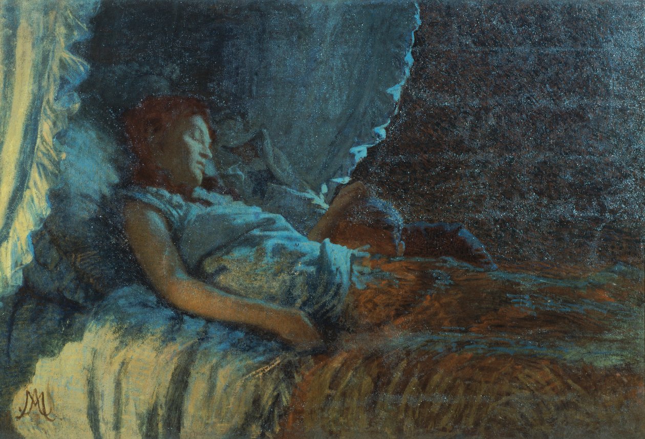 Boldog hajnalt, Angelo Morbelli (1853-1919), olaj, vászon alkotó: Angelo Morbelli