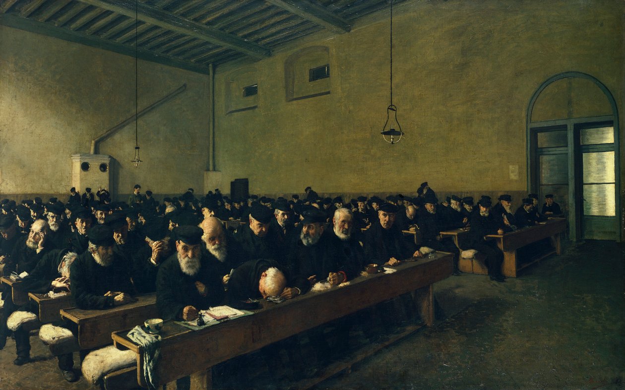 Utolsó napok, Angelo Morbelli (1853-1919), olaj, vászon alkotó: Angelo Morbelli