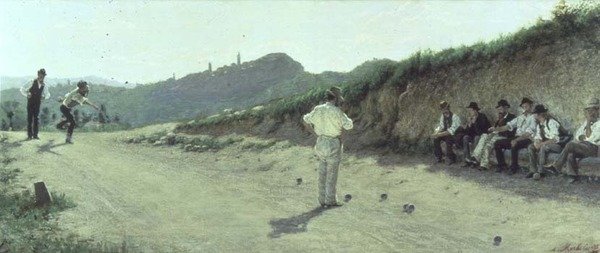 A Bocce játék alkotó: Angelo Morbelli