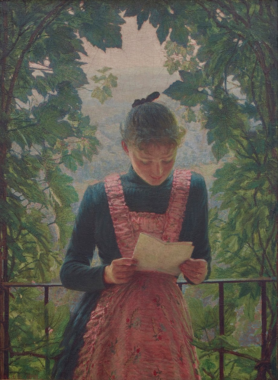 Az első levél, 1890. alkotó: Angelo Morbelli