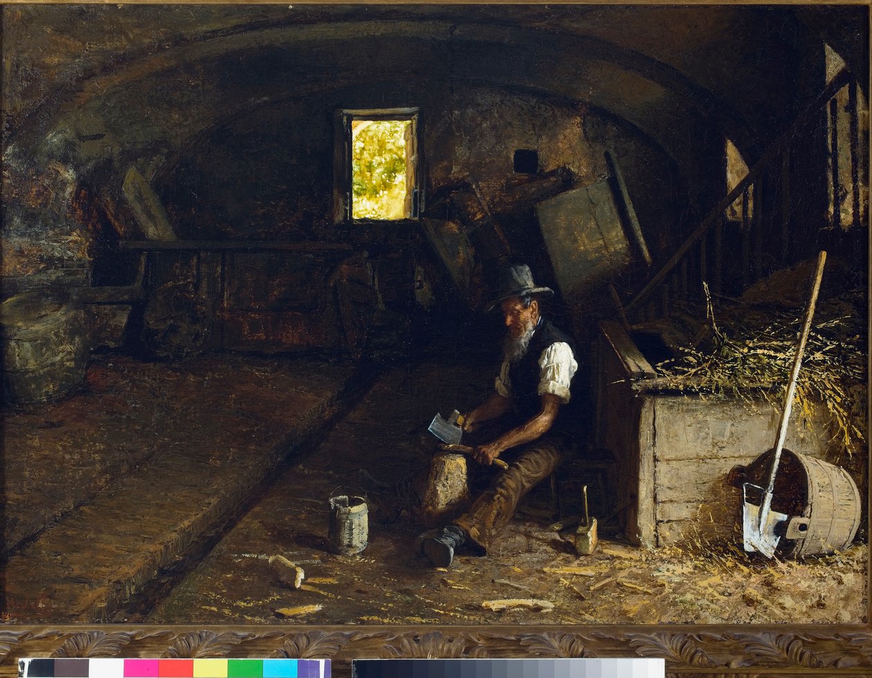 A fahasító. 1881-84 alkotó: Angelo Morbelli