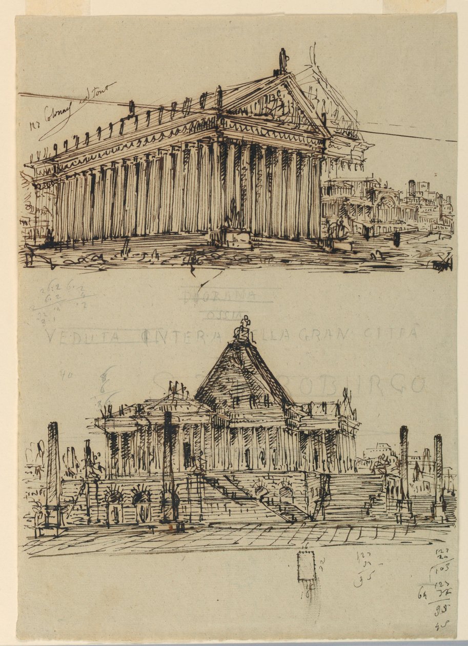 Színpadtervezés, templomok külseje alkotó: Angelo Toselli