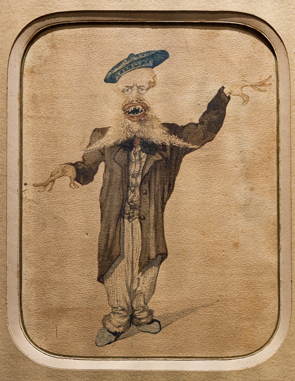 Telemaco Signorini karikatúrája, 1884 körül (akvarell papíron) alkotó: Angiolo Tricca