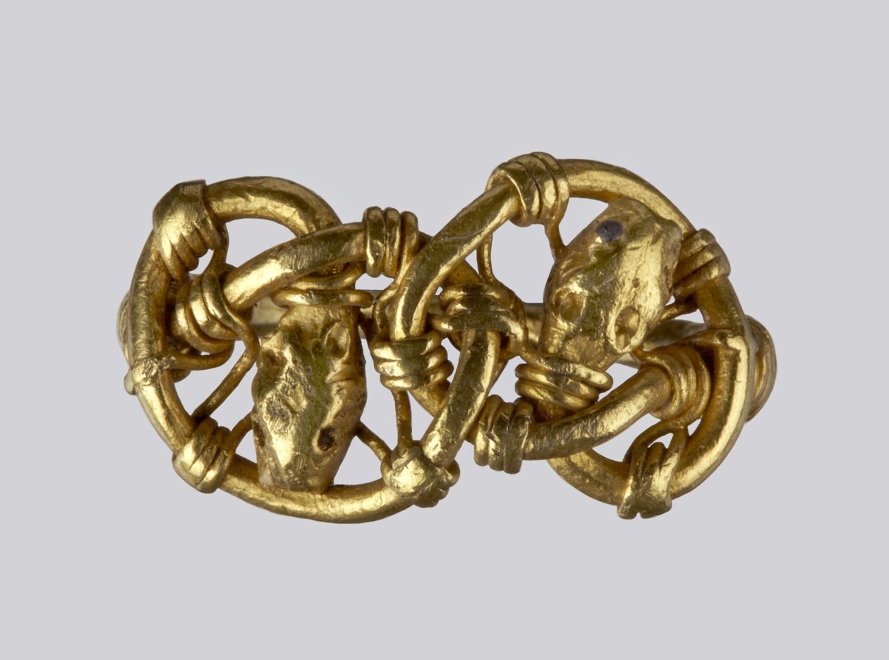 Késő szász gyűrű, valószínűleg kb.7. századi aranyrészlet 115707-ből alkotó: Anglo Saxon