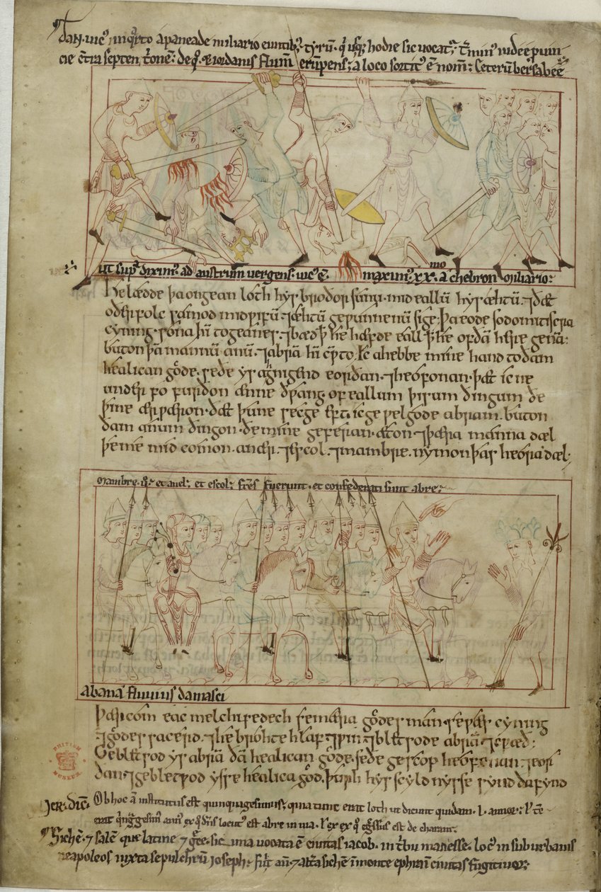 Cotton Claudius B. IV, f.25v Abraham and Lot alkotó: Anglo Saxon