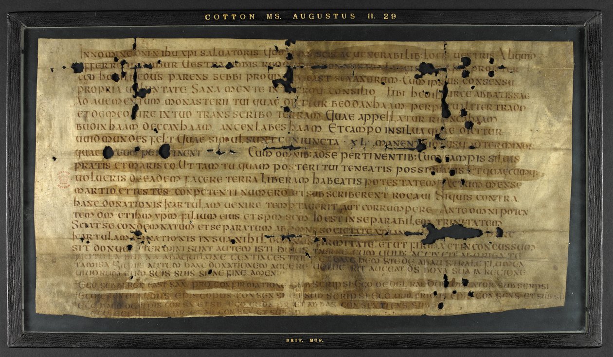 Hodilredus (Æthelred), Sebbi keleti szász király rokona (fl. 685-706) adománya Hedilburg (Æthelburg) apátnőnek alkotó: Anglo Saxon Anglo Saxon