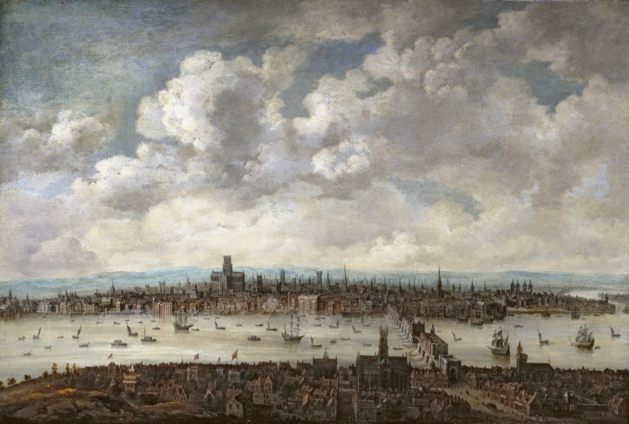 London kilátása Southwarkból alkotó: Anglo Dutch School