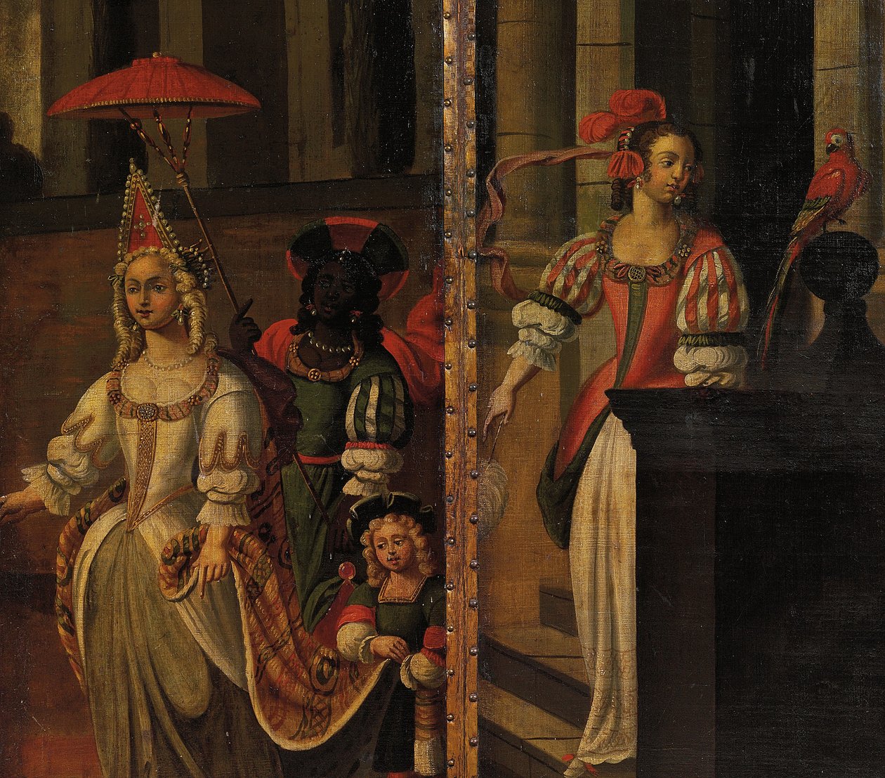 Négyszeres kétoldalas képernyő, 1700 körül alkotó: Anglo Flemish School