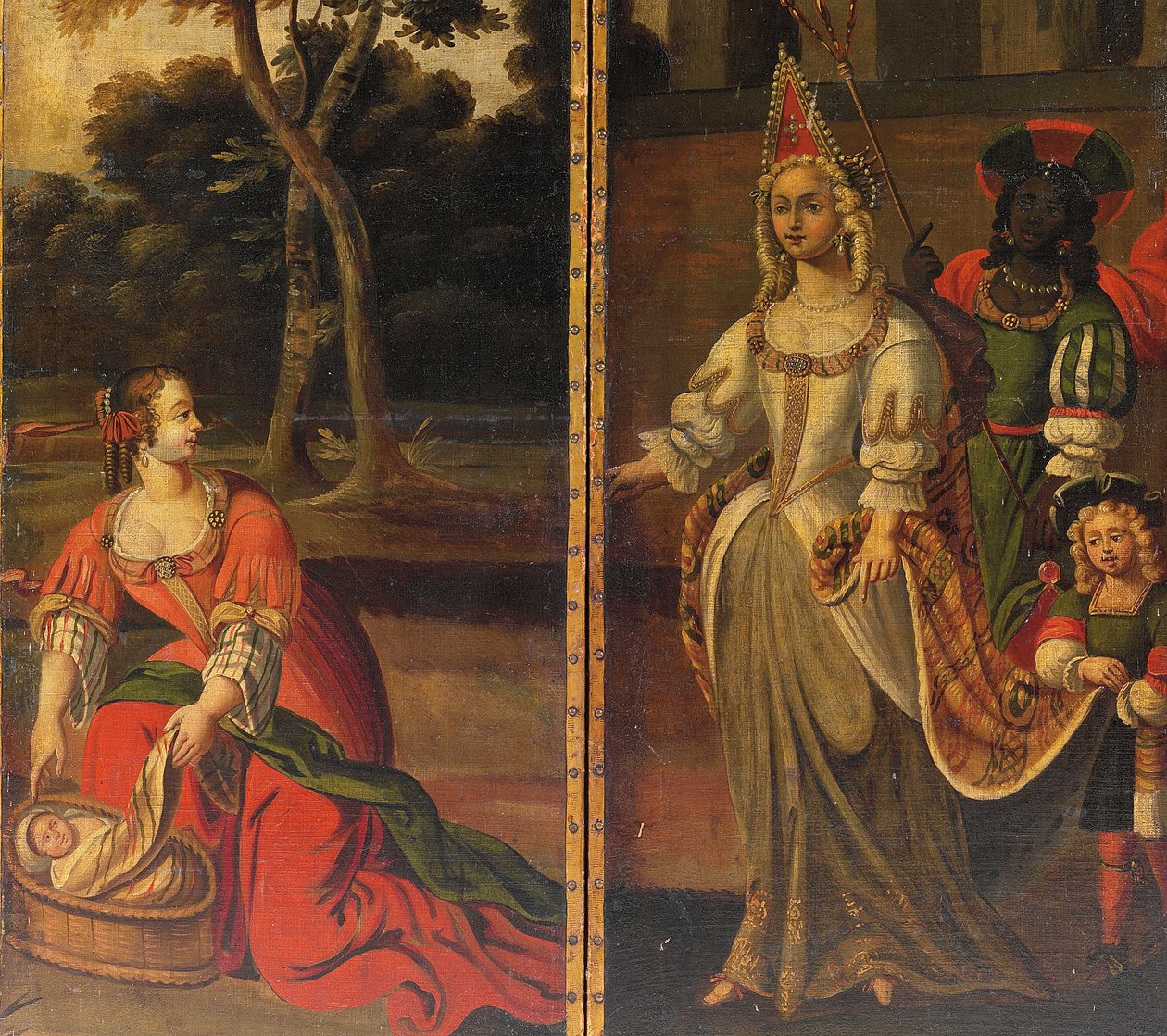 Négyszeres kétoldalas képernyő, 1700 körül alkotó: Anglo Flemish School