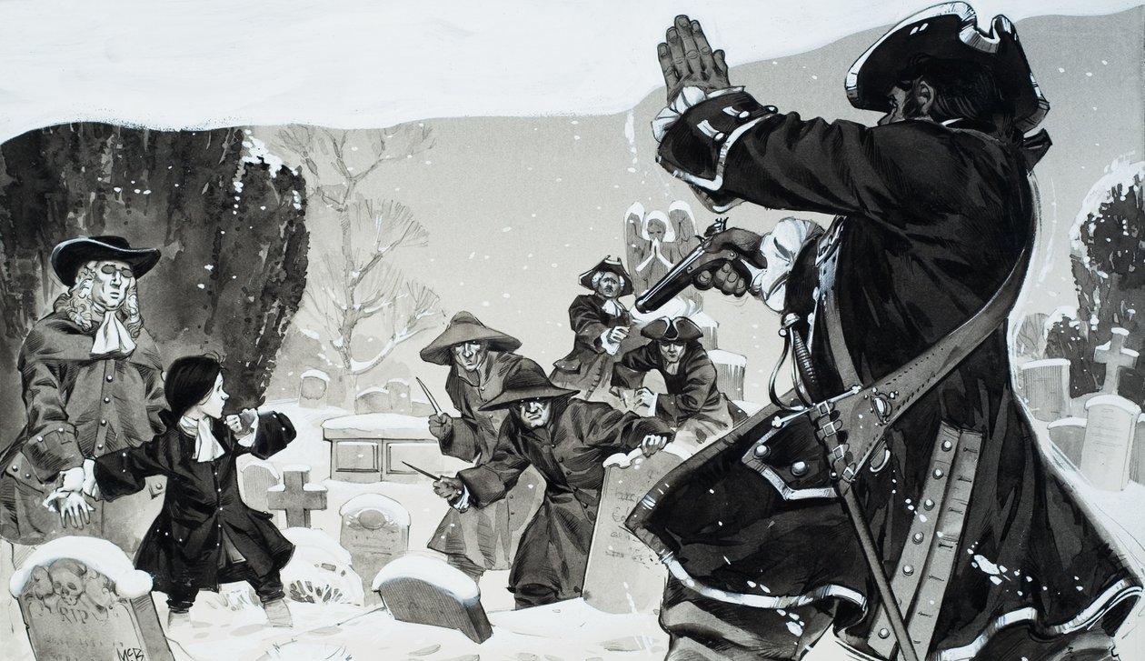 Churchyard Brawl (gouache, papír) alkotó: Angus McBride