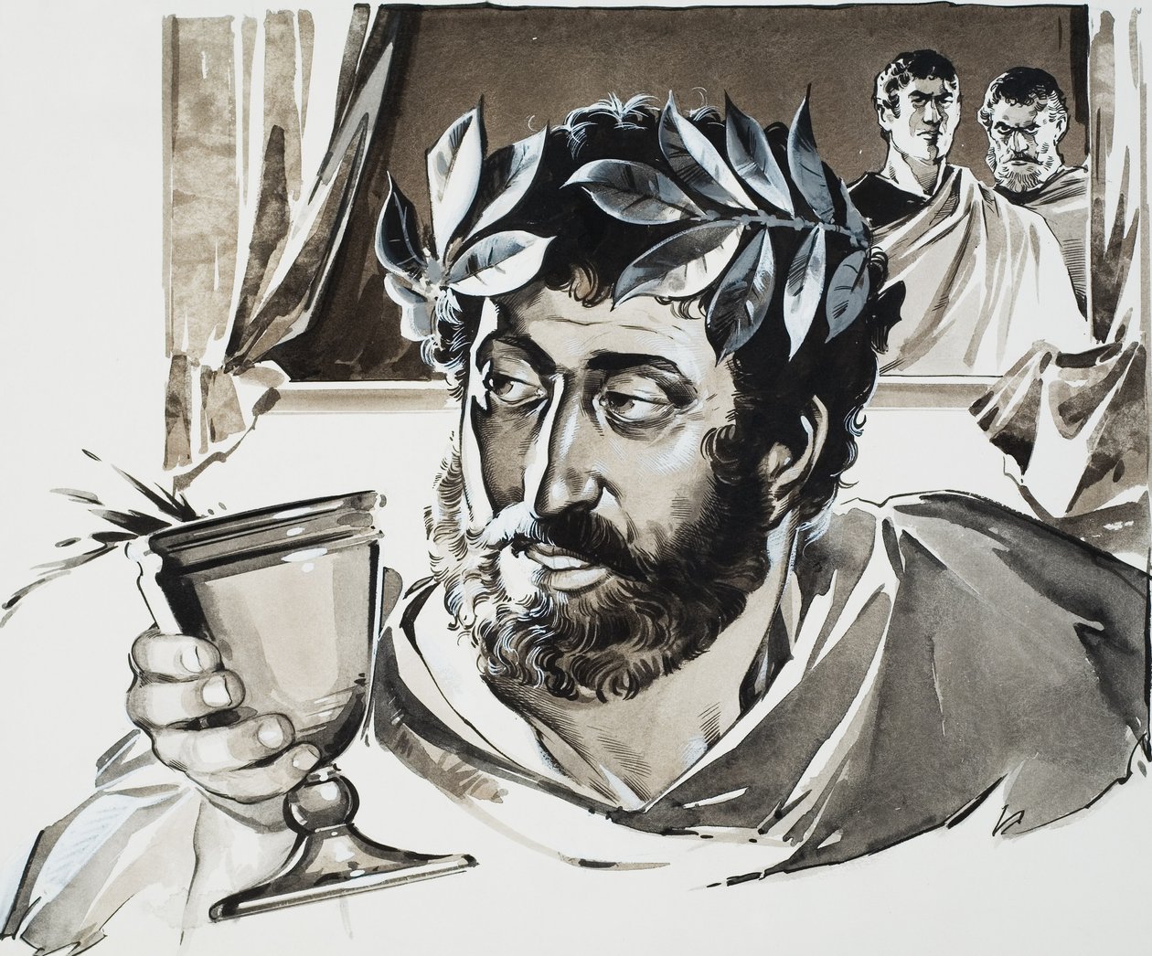 Commodus császár (gouache, papír) alkotó: Angus McBride