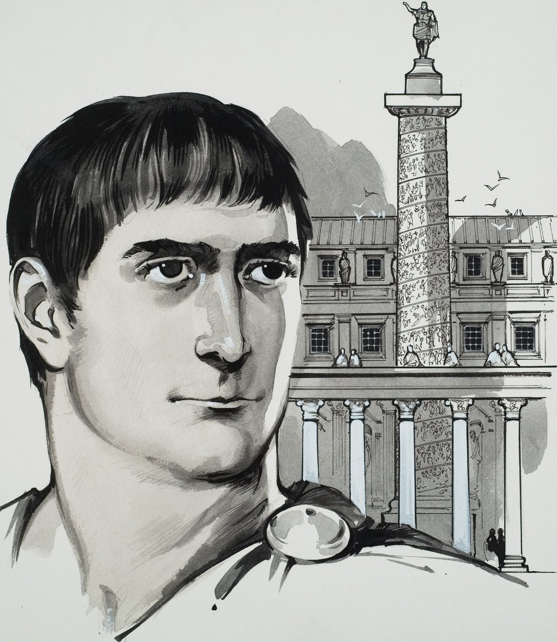 Traianus császár (gouache, papír) alkotó: Angus McBride