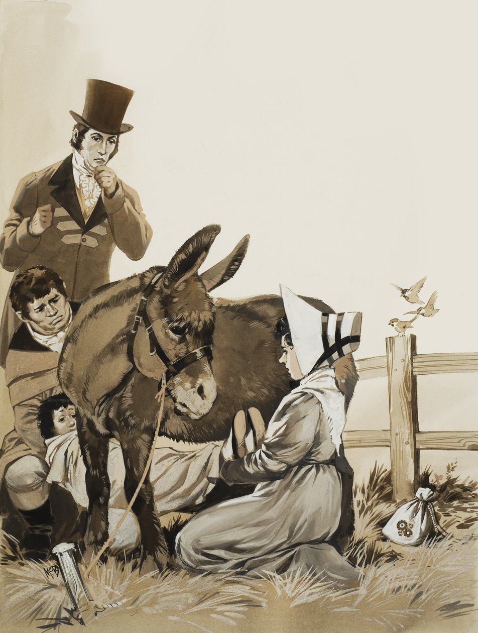 John Constable (1776-1837) és A szamárköhögés elleni orvosság (gouache, papír) alkotó: Angus McBride