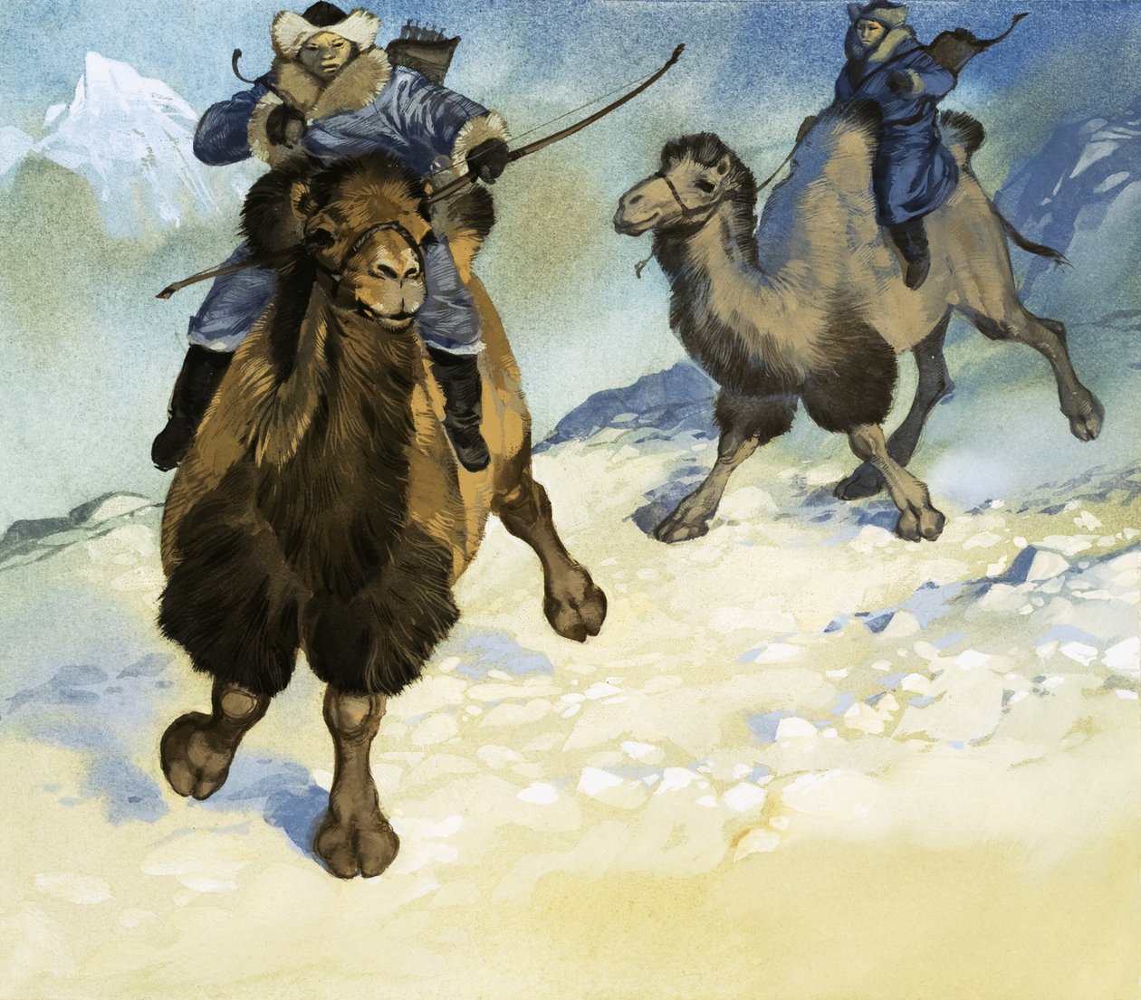 Mongol harcosok tevéken alkotó: Angus McBride