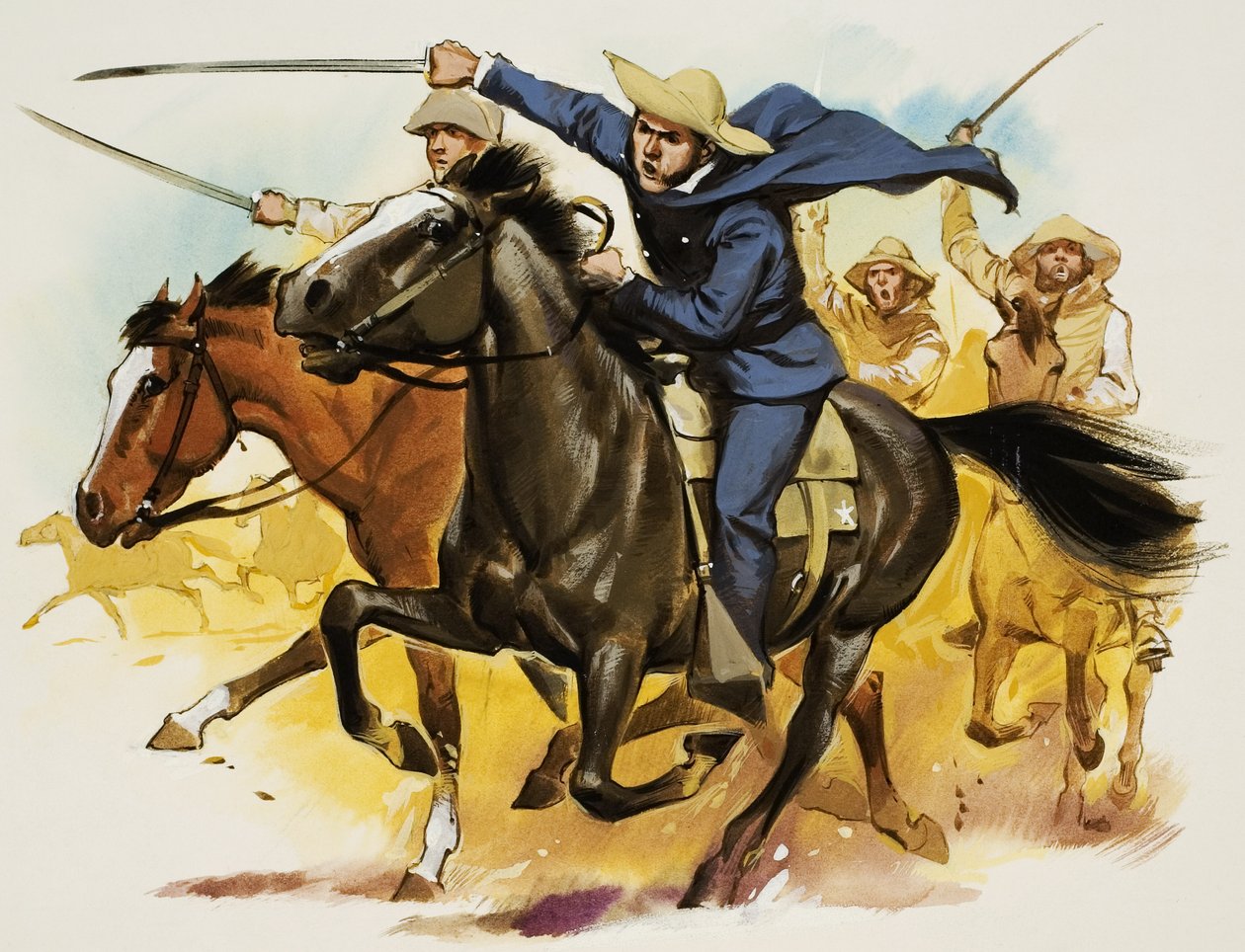 Sam Houston (1793-1863) (gouache, papír) alkotó: Angus McBride