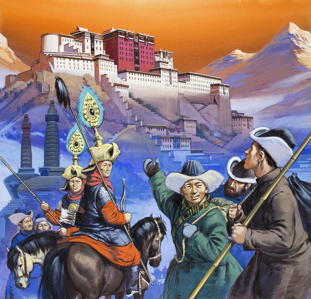 Tibet (gouache, papír) alkotó: Angus McBride