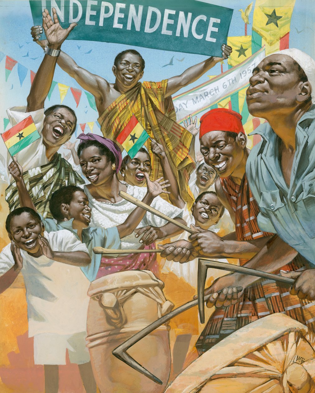 Nyugat-Afrika ébred (gouache, papír) alkotó: Angus McBride