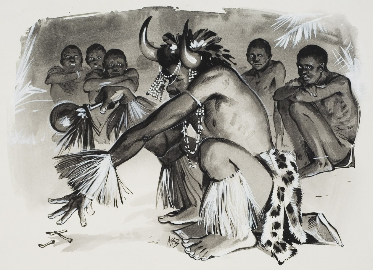 Boszorkánydoktor (gouache, papír) alkotó: Angus McBride