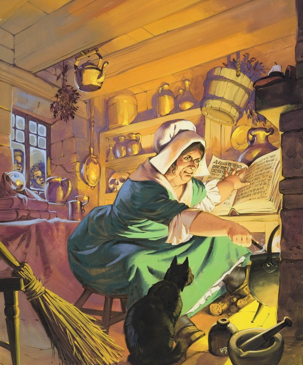 Boszorkányfőzet (gouache, papír) alkotó: Angus McBride