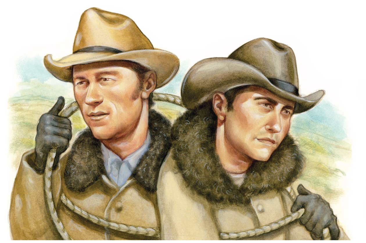 Brokeback Mountain, 2005 (akril, illusztrációs karton) alkotó: Anita Kunz