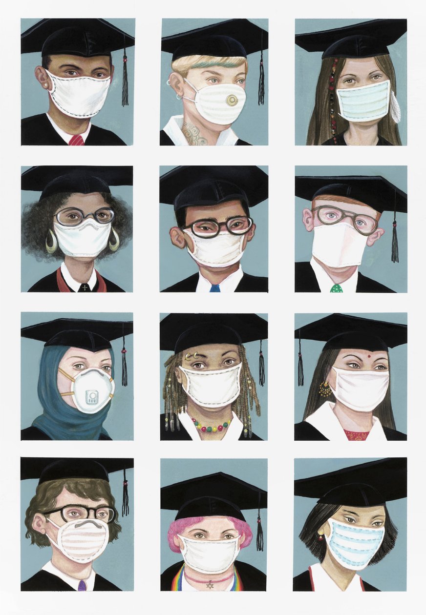 Class of 2020, 2020 (akril, illusztrációs karton) alkotó: Anita Kunz