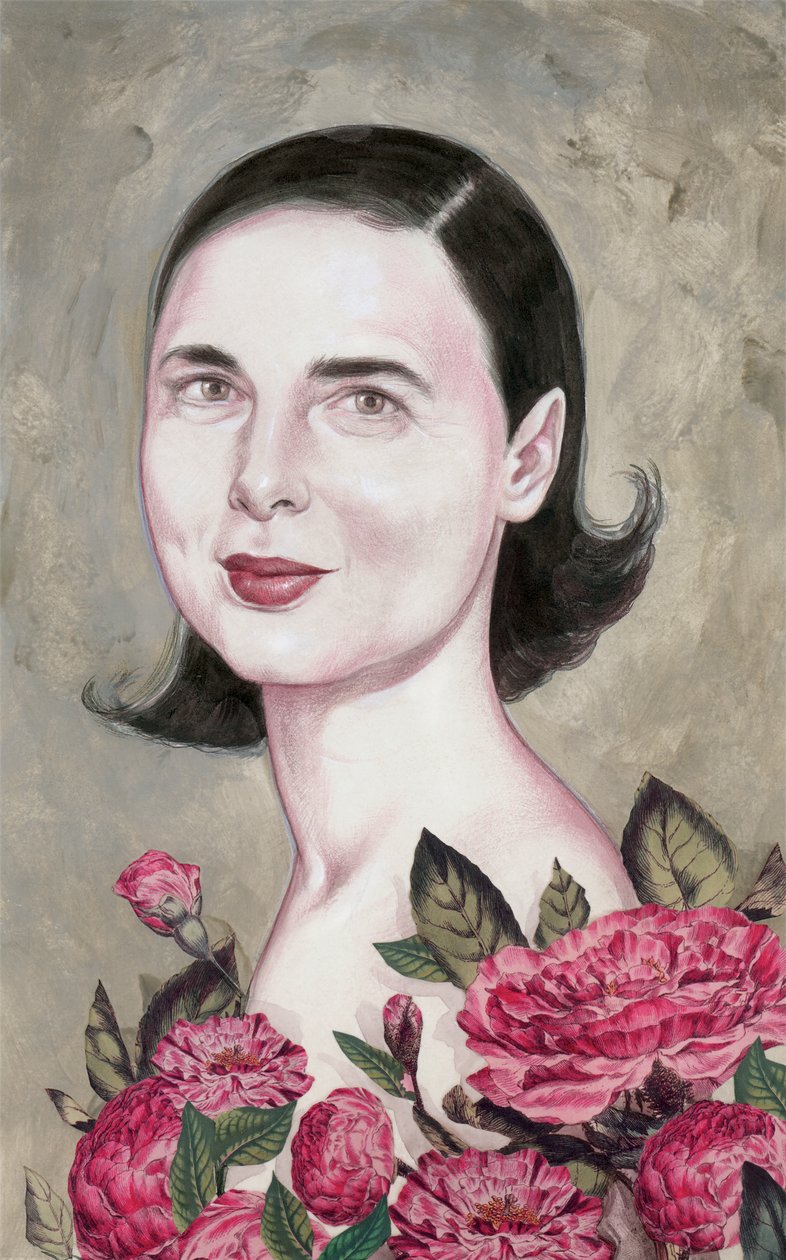 Isabella Rossellini, 2014 (akril, illusztrációs karton) alkotó: Anita Kunz