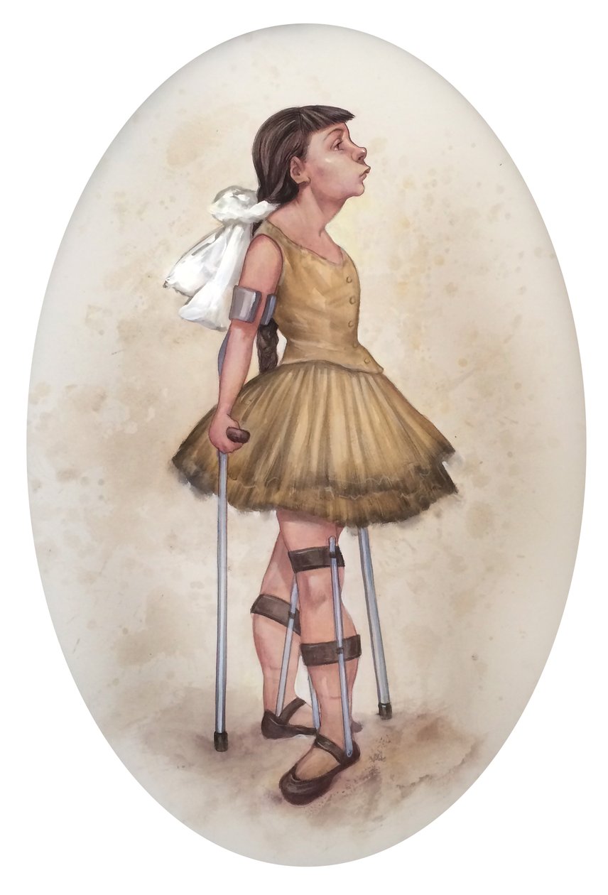 Little Dancer Of Fourteen Tears, 2019 (akrilfesték illusztrációs kartonra) alkotó: Anita Kunz