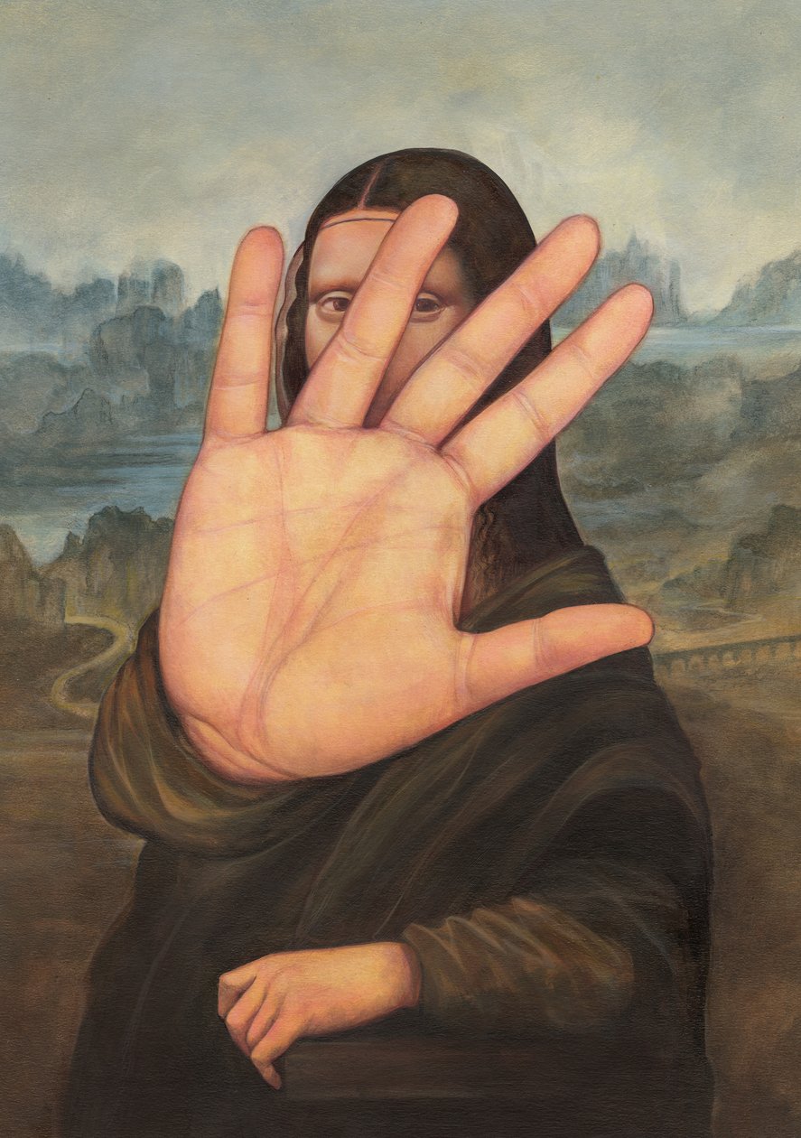 No Photos please!, 2022 (akril, illusztrációs karton) alkotó: Anita Kunz