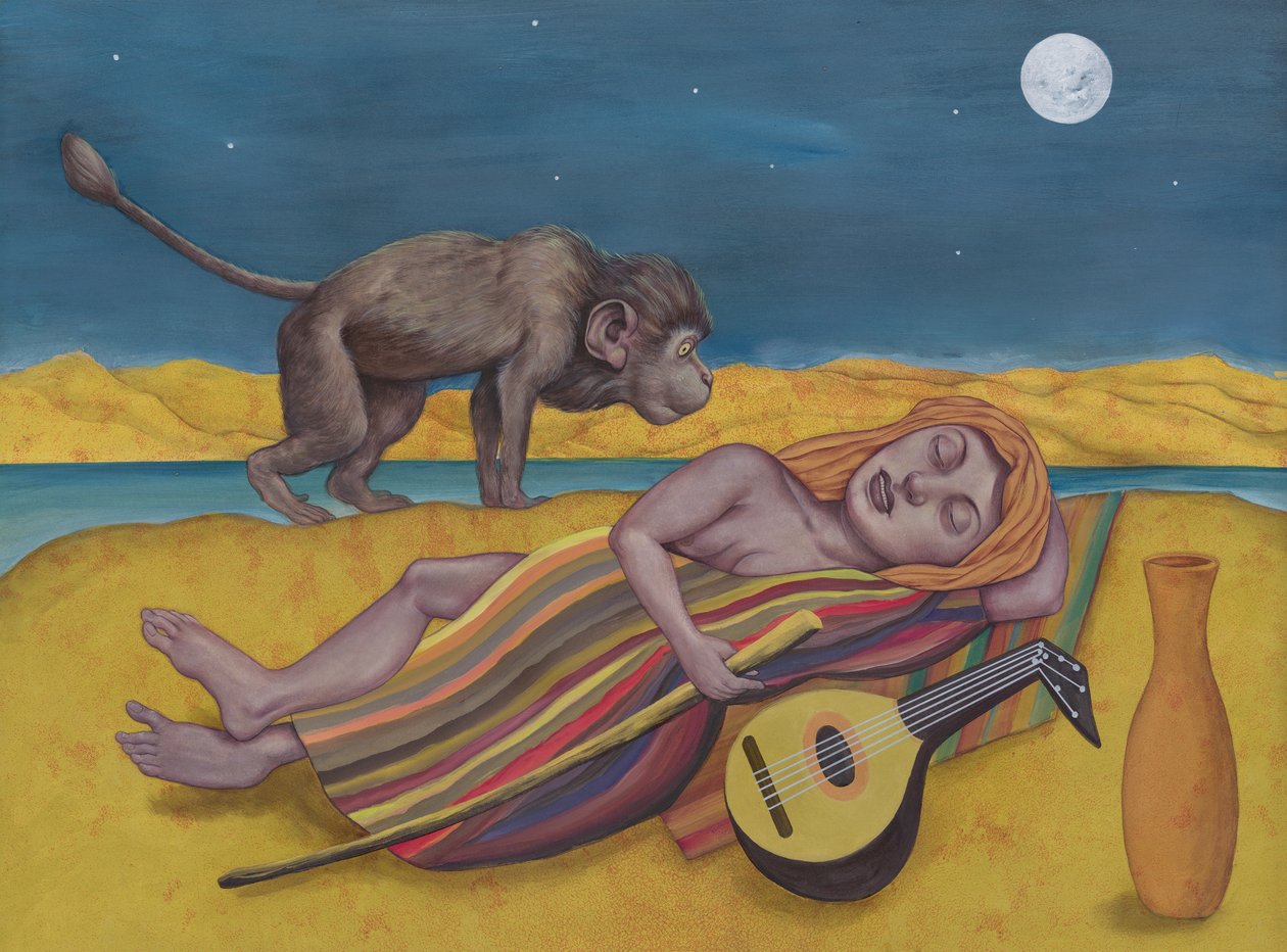 The Sleeping Roma, 2015 (akrilfesték illusztrációs kartonra) alkotó: Anita Kunz