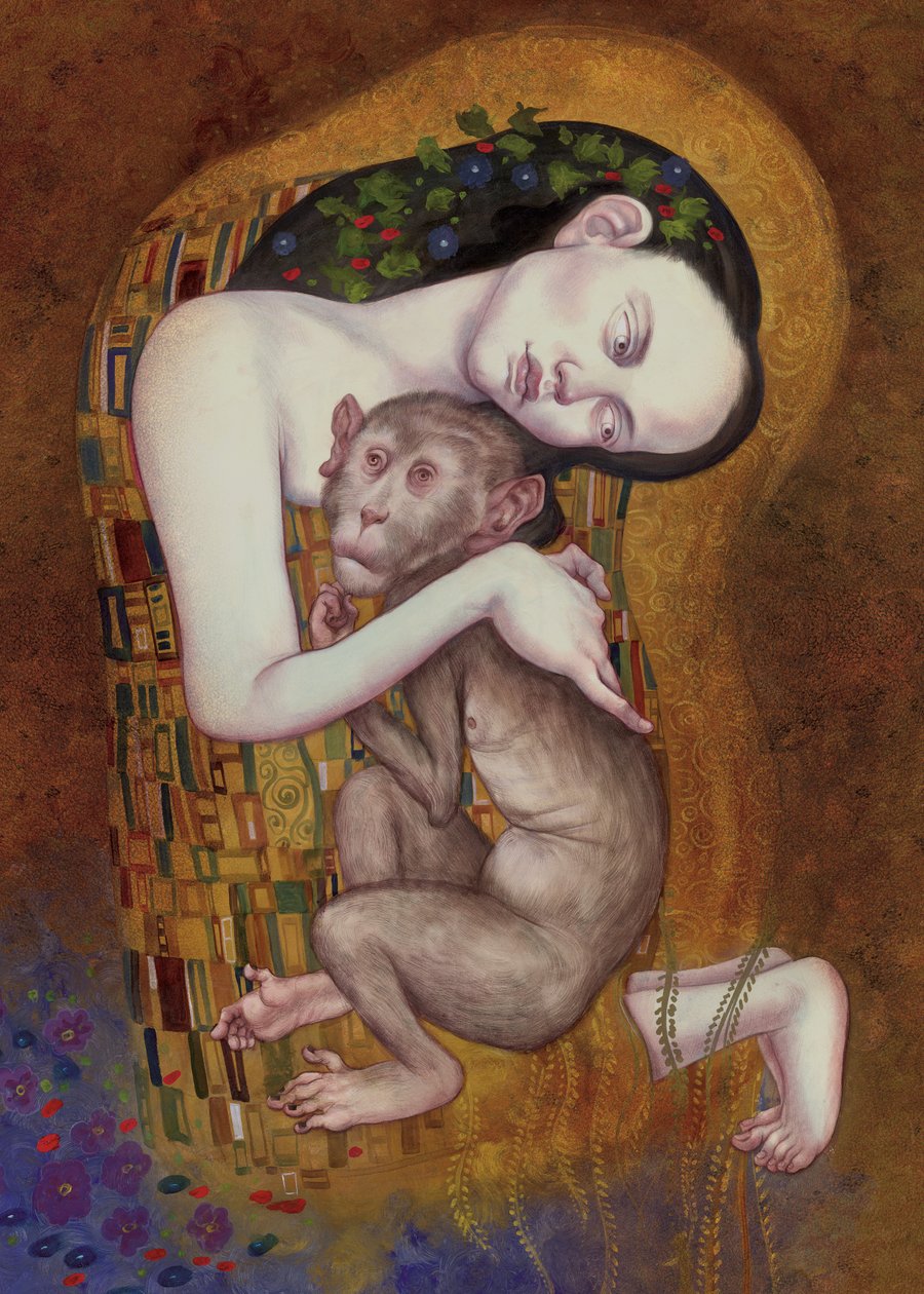 The Snog, 2016 (akrilfesték illusztrációs kartonra) alkotó: Anita Kunz