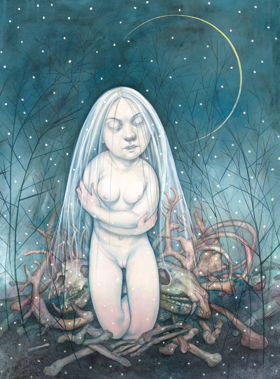 Tél, 2013 (akrilfesték illusztrációs kartonra) alkotó: Anita Kunz