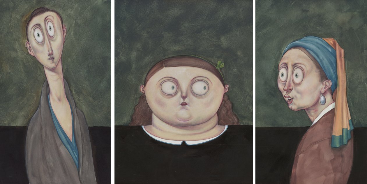 Women Chilling, 2017 (akrilfesték illusztrációs kartonra) alkotó: Anita Kunz