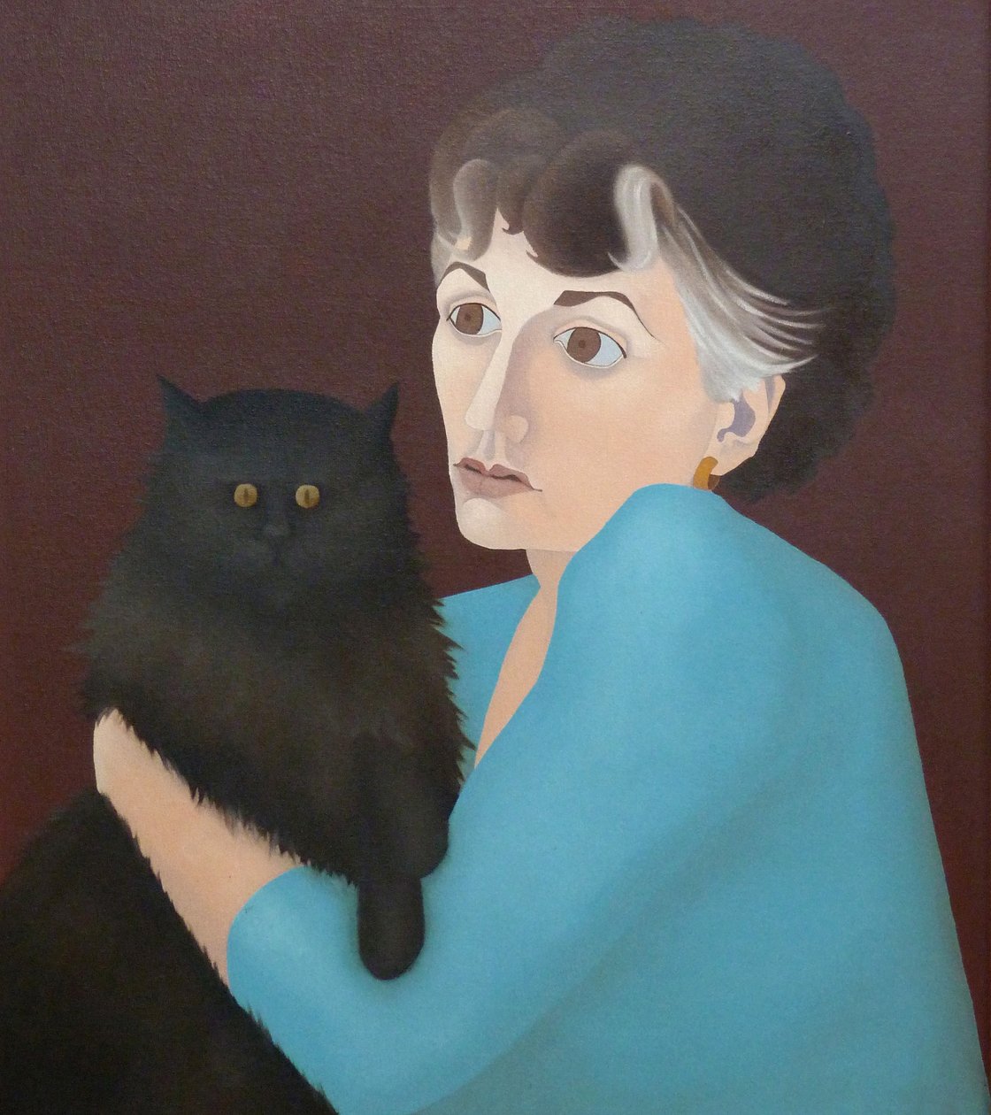 Nő macskával, 1982 alkotó: Anna Phillips