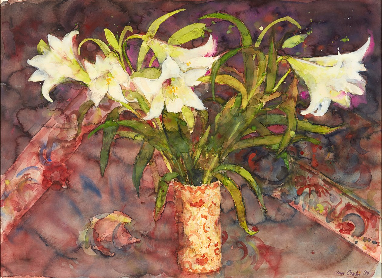 Liliom (akvarell) alkotó: Ann Oram