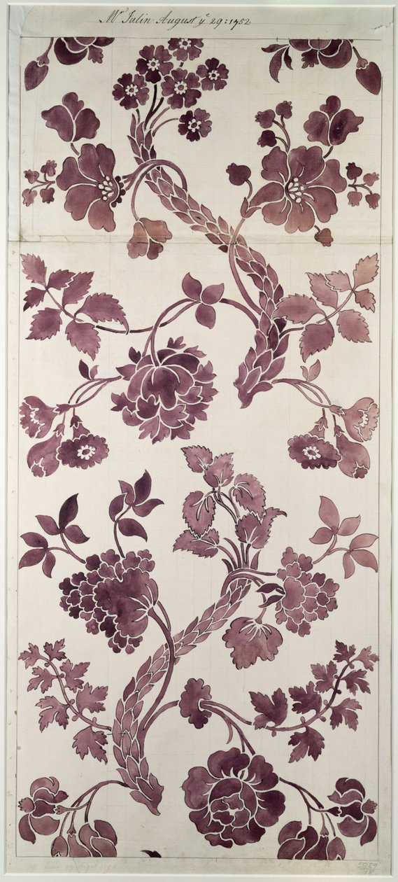 Selyemdamaszt mintája, 1752 alkotó: Anna Maria Garthwaite