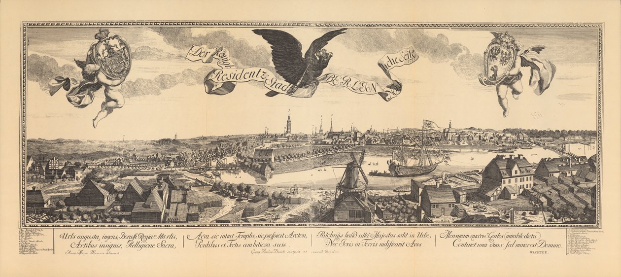 Berlin északi részének látképe, 1717 alkotó: Anna Maria Werner
