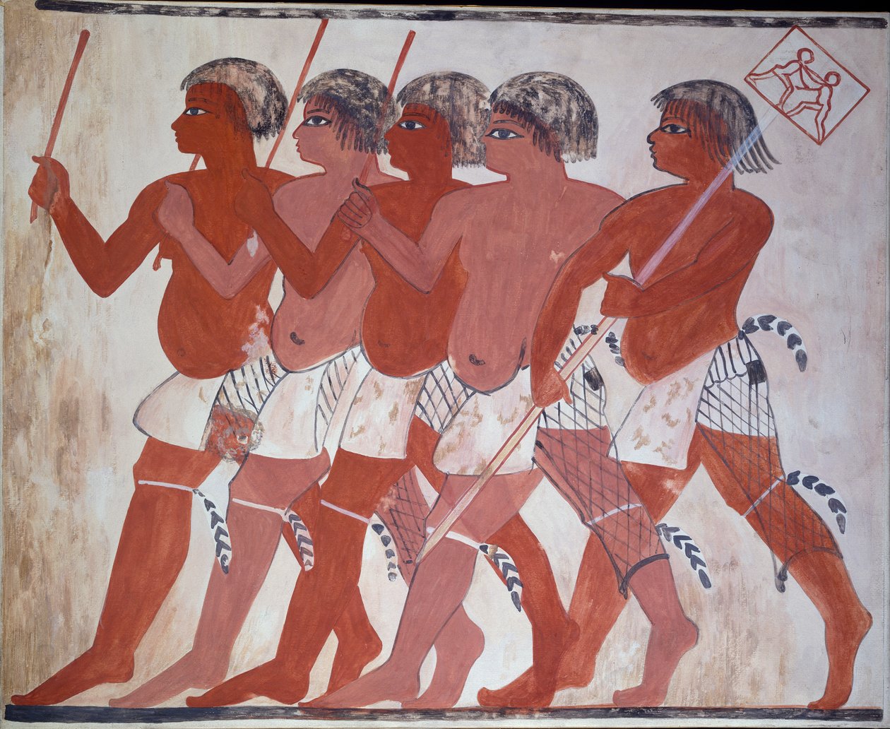Festménymásolat Thenuny 74. magánsírjából, Théba I, 1, 144-146, XX. alkotó: Anna