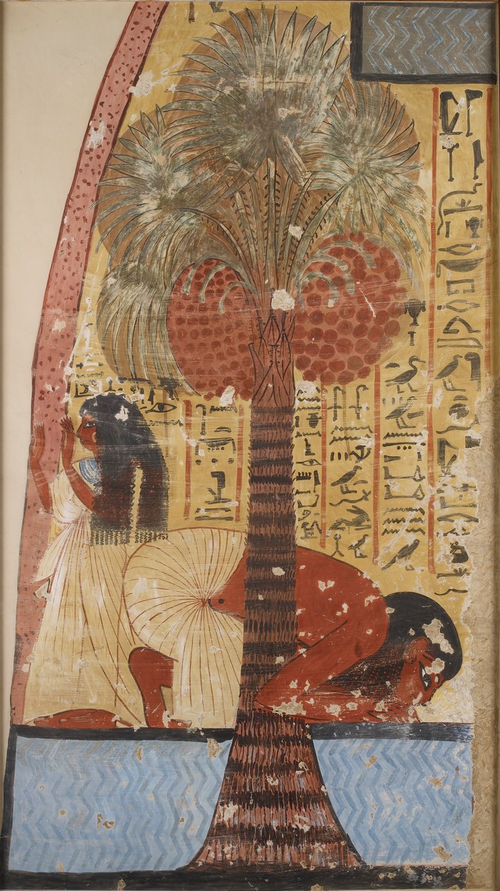 Falfestmény másolata Amennakhte 218. magánsírjából, I, 1, 317-320, Théba, XX. század alkotó: Anna
