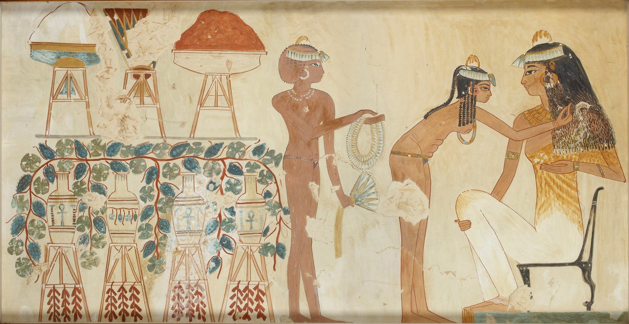 Falfestmény másolata Djeserkeresonb 38. magánsírjából, Théba I, 1, 69-70, XX. alkotó: Anna