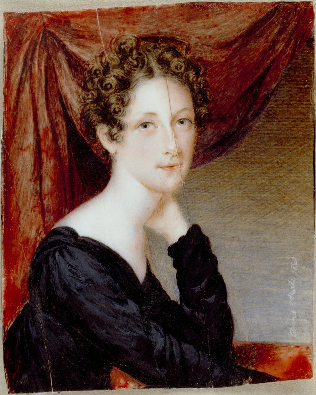 Rosalba Peale, 1820 (a WC elefántcsontból készült) alkotó: Anna Claypoole Peale