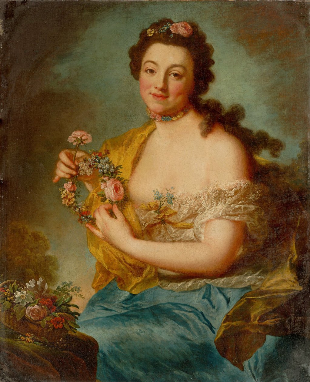 Önarckép Flóraként, c. 1766. alkotó: Anna Dorothea Therbusch Lisiewska