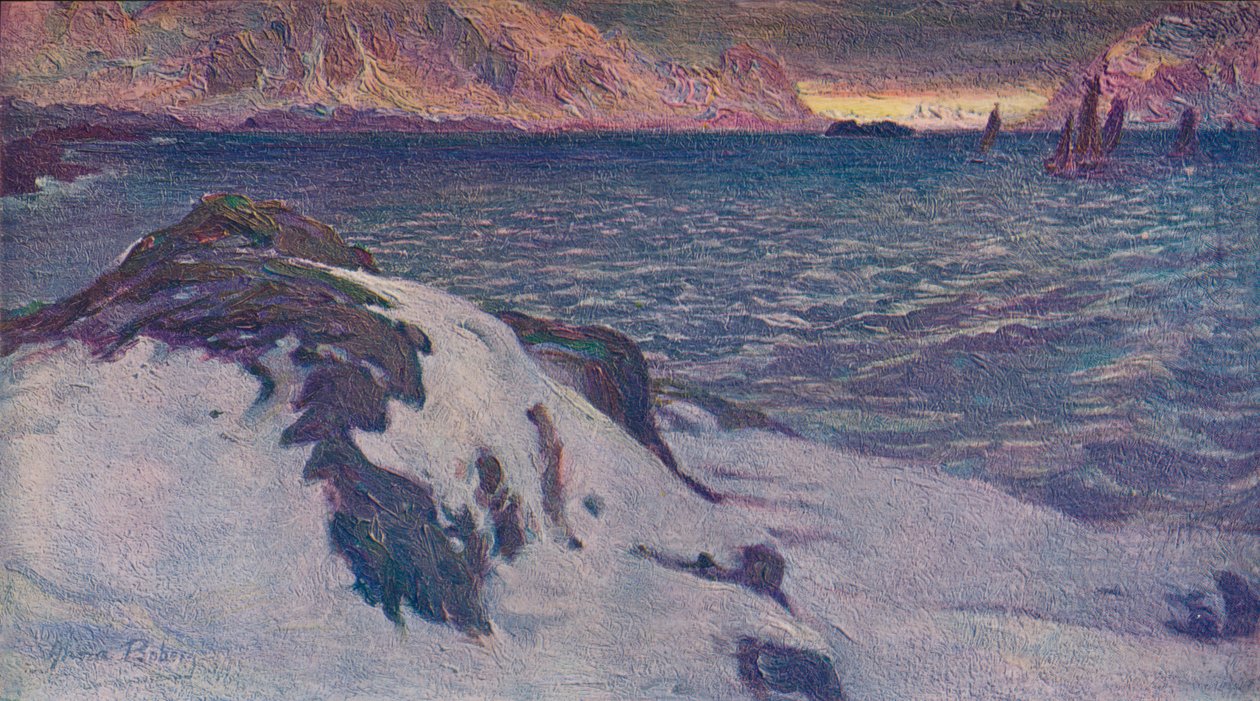 Lofoden-tengeri táj, 1910 alkotó: Anna Katarina Boberg