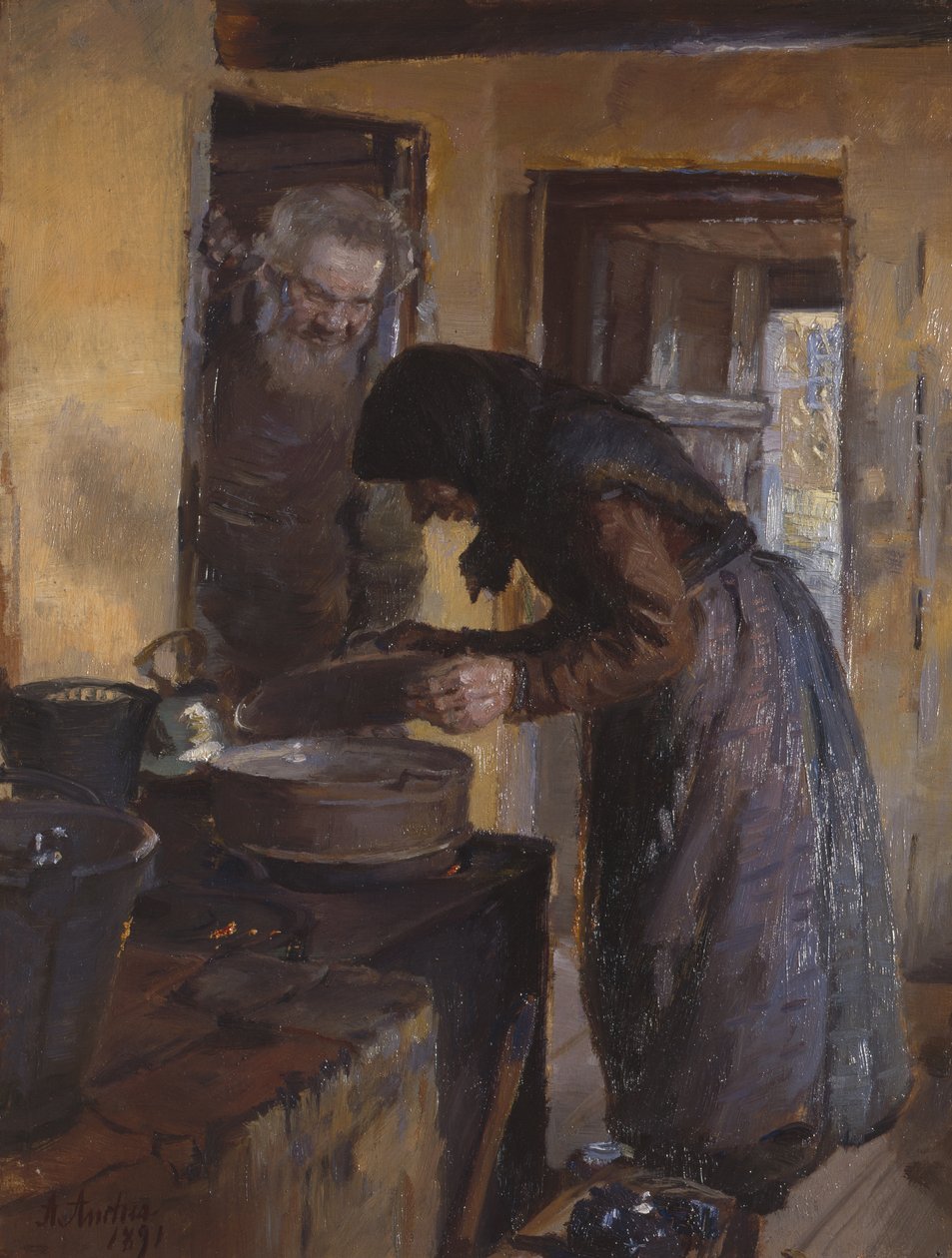 A konyhában alkotó: Anna Ancher