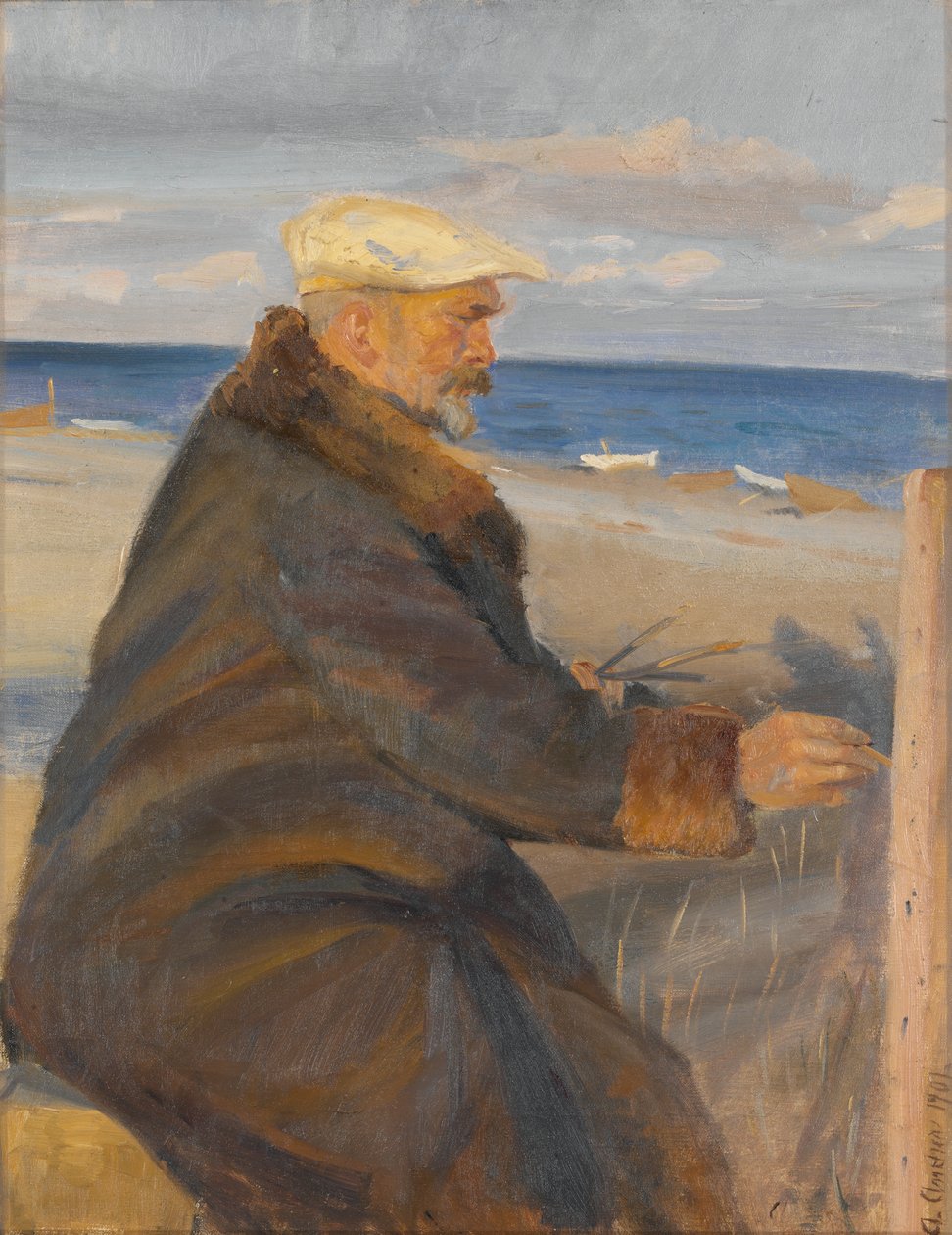 Michael Ancher festmény a parton alkotó: Anna Ancher