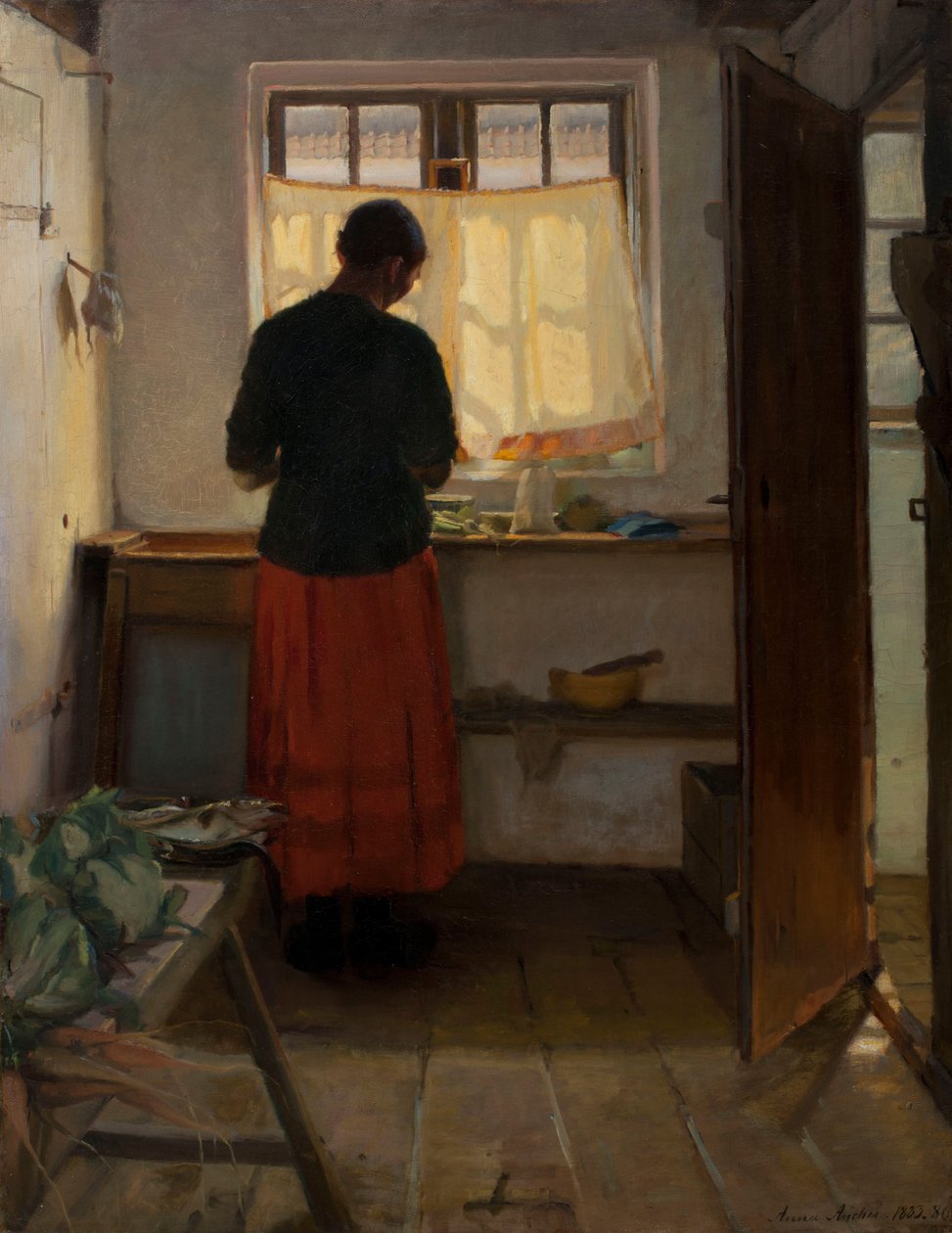 A szobalány a konyhában alkotó: Anna Kirstine Ancher