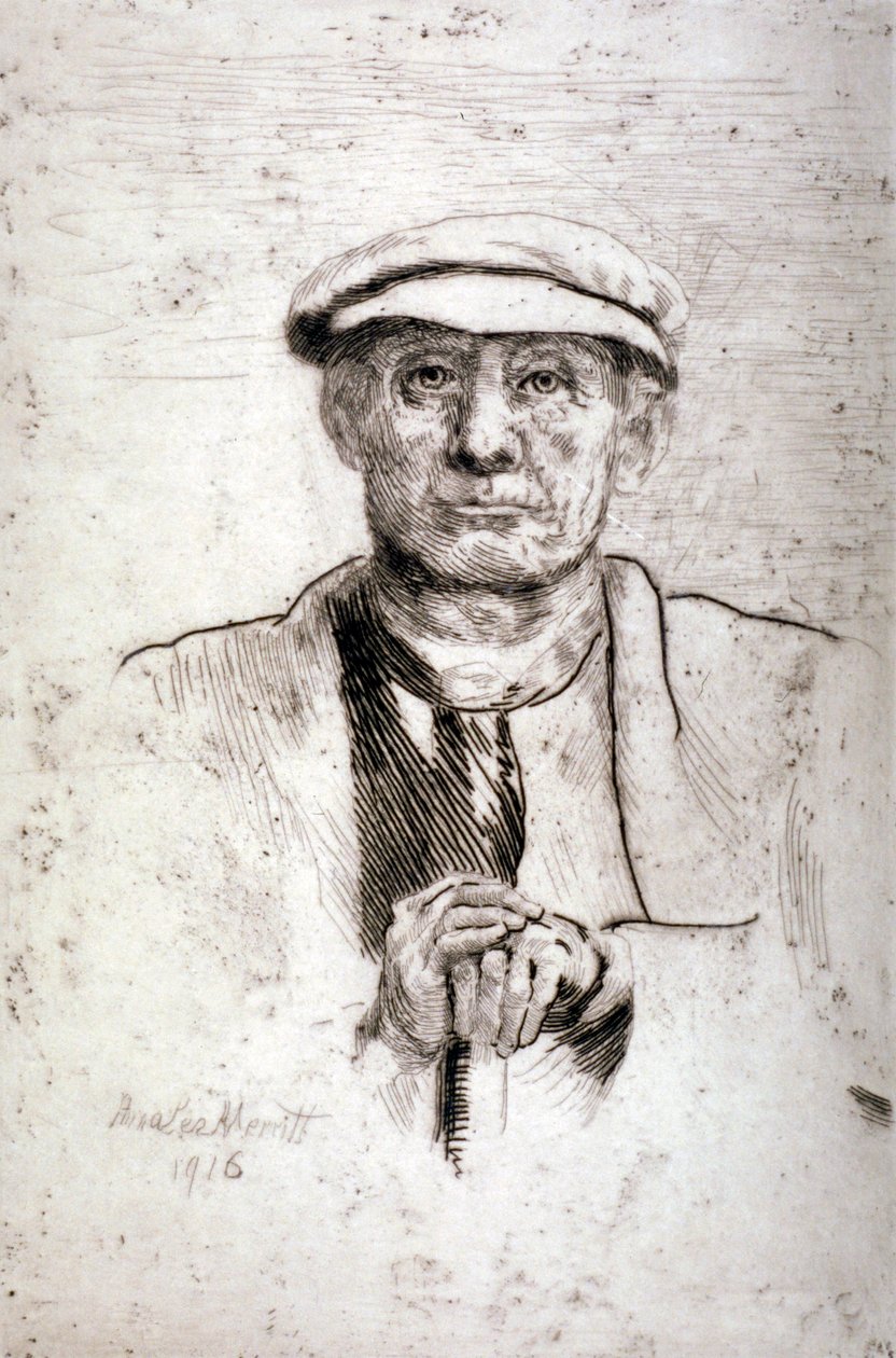 "Öreg lapos sapkában", 1916. alkotó: Anna Lea Merritt
