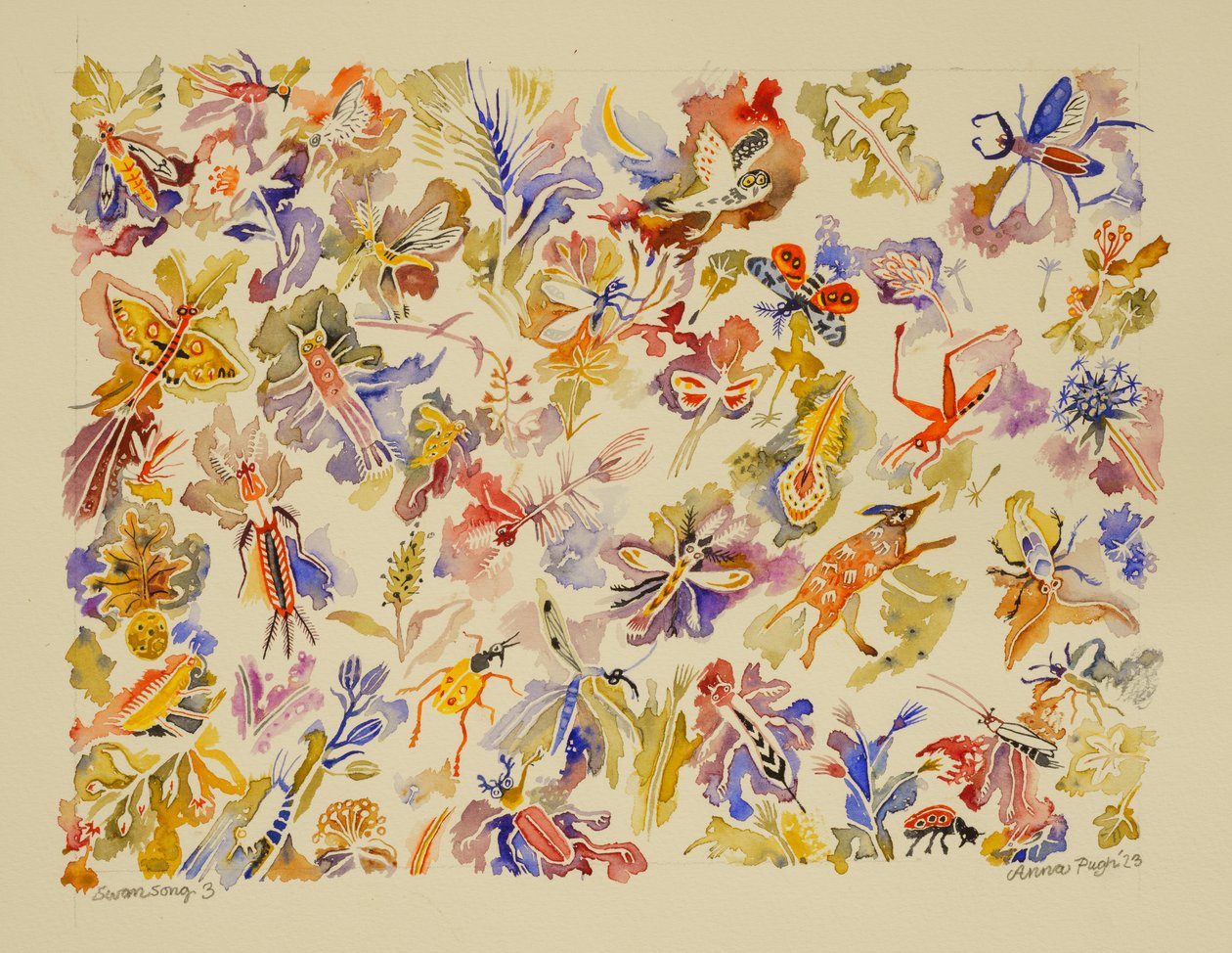 3 Hattyúdal, 2023 (akvarell) alkotó: Anna Pugh