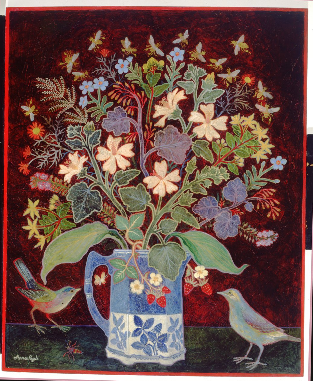 Kék kancsó és " madarak alkotó: Anna Pugh