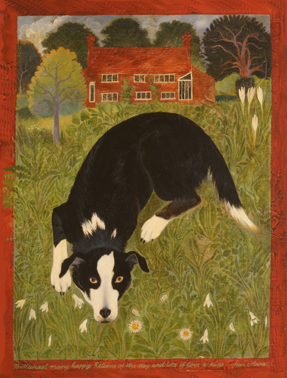 Collie kutya (akril) alkotó: Anna Pugh