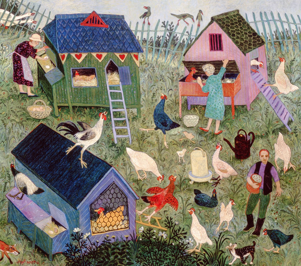 Tojásgyűjtés, 2003 (akril) alkotó: Anna Pugh